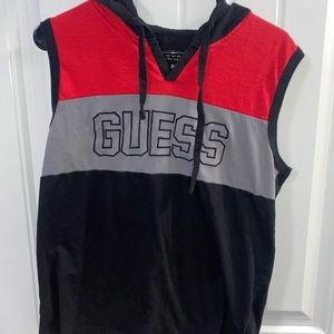 Guess no sleeve hoodie